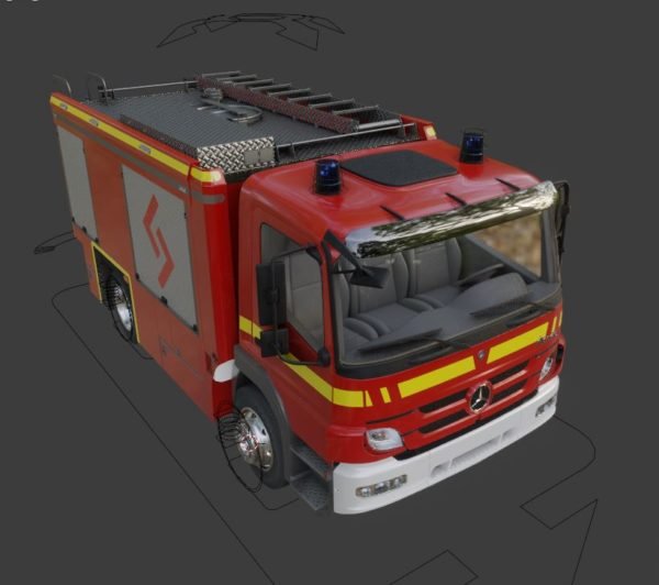 Fire truck 3d