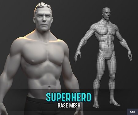 Human 3d base mesh