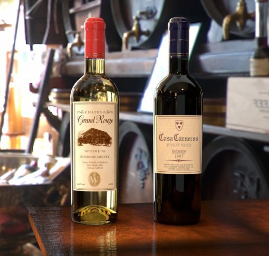wine bottles 3d