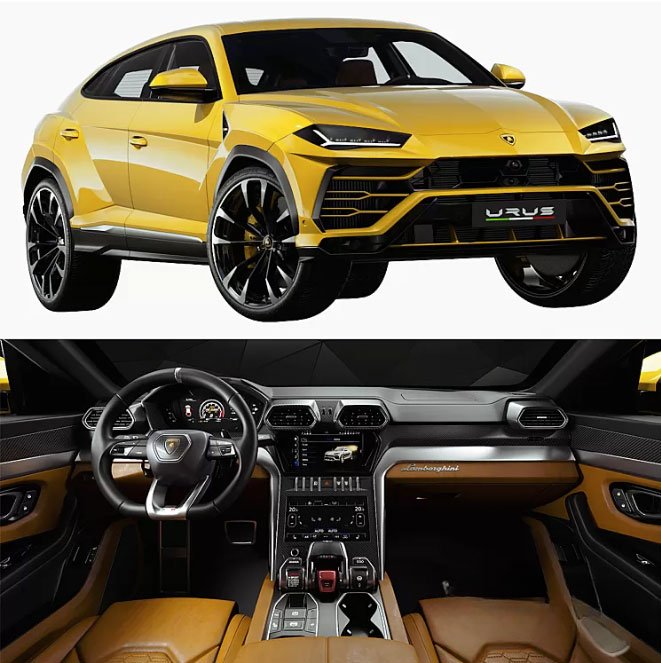 Modelo 3D de Lamborghini Urus
